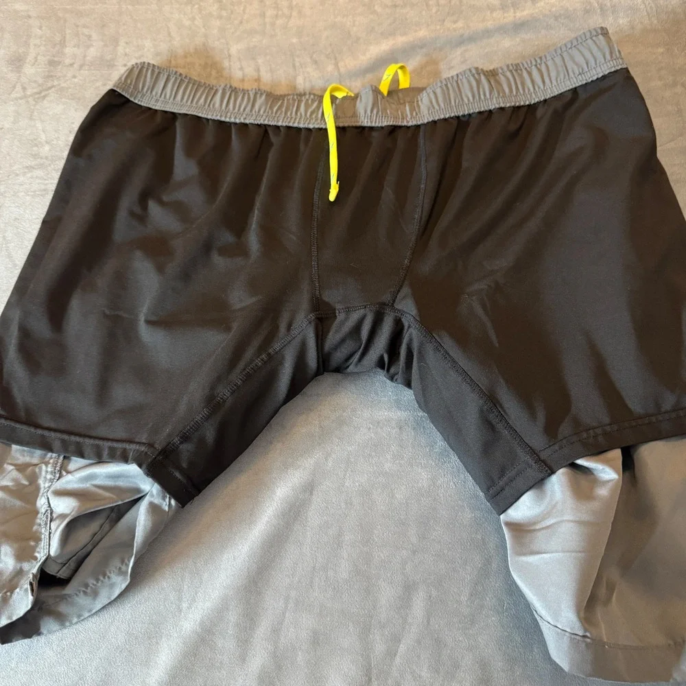 Dryfins Mens Swim Trunks XXL Grey Compression Liner Athletic Beachwear Coastal